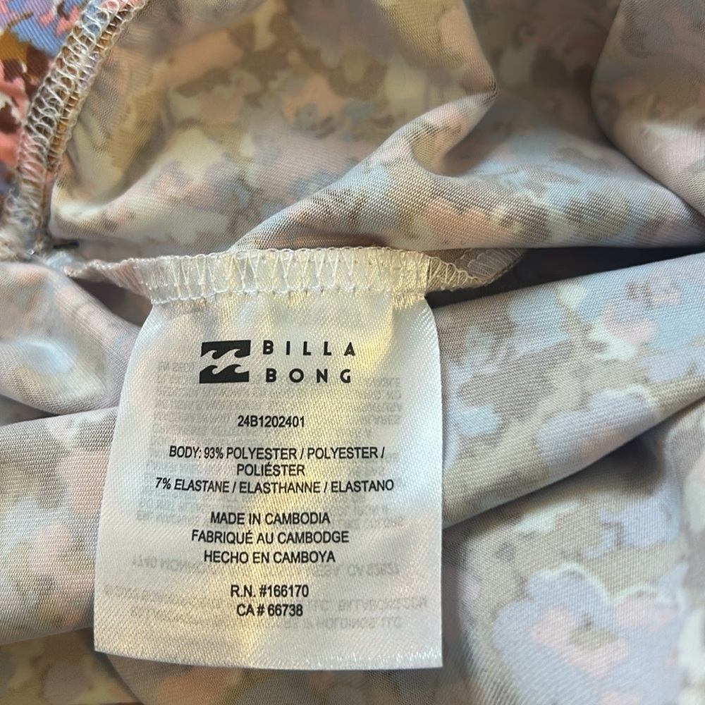 Billabong Small Pants Hang Loose Pant ditsy floral print high waist flare NWT - Picture 9 of 10